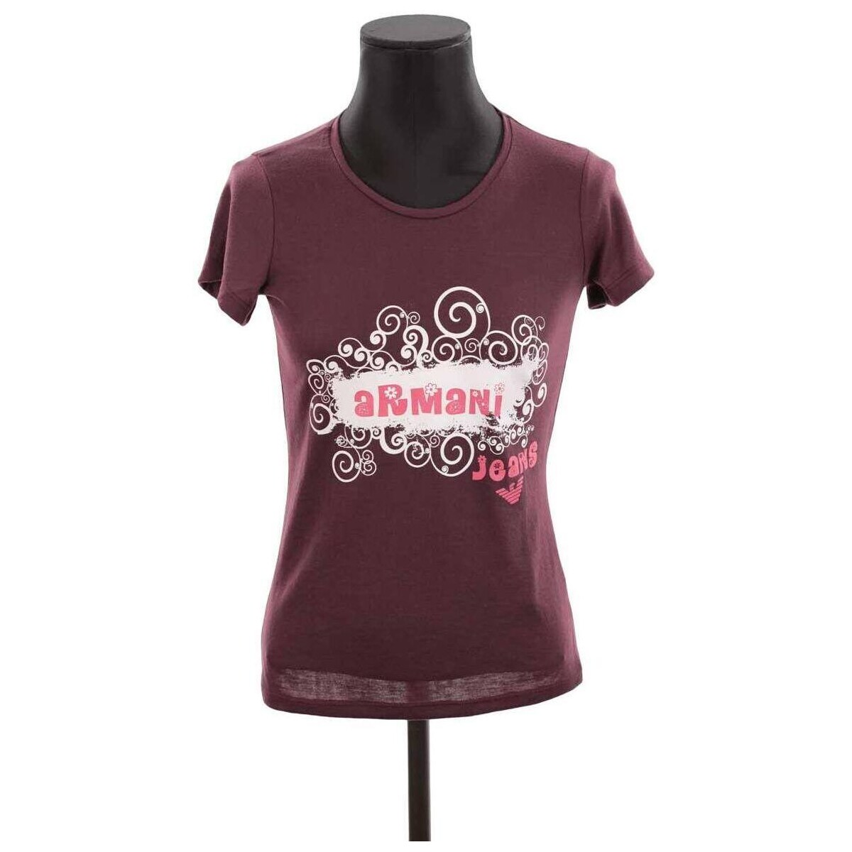 Vêtements Femme Débardeurs / T-shirts sans manche Emporio Armani Top en coton Bordeaux