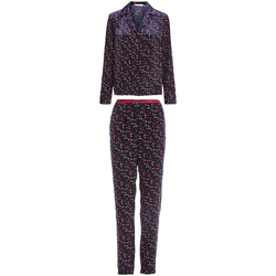 Vêtements Femme Pyjamas / Chemises de nuit Tommy Hilfiger LS SET PRINT UW0UW02559 Noir