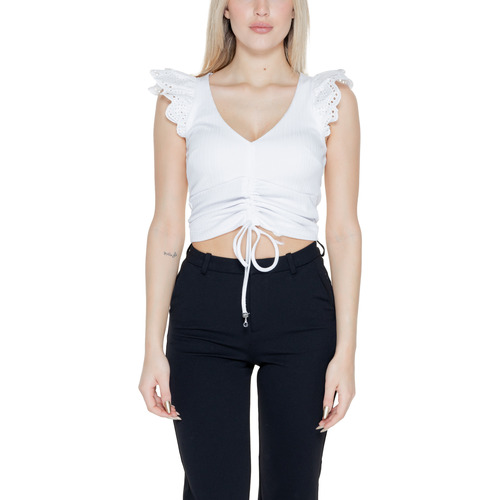 Vêtements Femme T-shirts manches courtes Guess SANGALLO SLEEVE ELENA W4GP10 KC7D2 Blanc