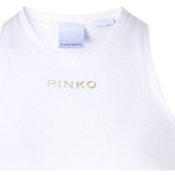 Vêtements Femme T-shirts & Polos Pinko Top  côtelé blanc Autres