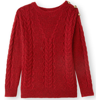 Vêtements Femme Pulls Daxon by  - Pull maille fantaisie Rouge