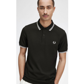 Vêtements Homme Polos manches courtes Fred Perry - TWIN TIPPED  SHIRT Kaki