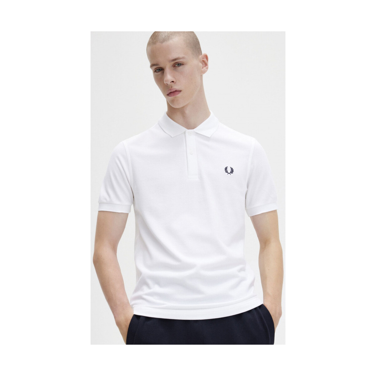 Vêtements Homme Polos manches courtes Fred Perry - TWIN TIPPED  SHIRT Blanc