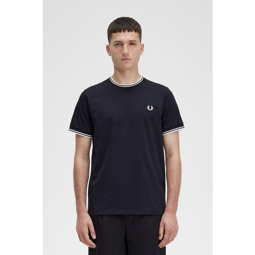 Vêtements Homme Tottenham Hotspur FC T Shirt Infant Boys Fred Perry - TWIN TIPPED T-SHIRT Noir