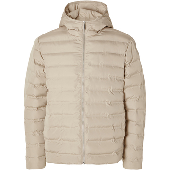 Vêtements Homme Doudounes Selected Barry Quilted Hooded Jacket Pure Cashmere Beige