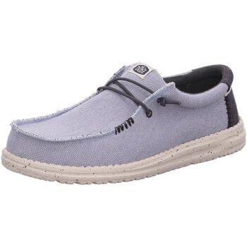 Chaussures Homme Mocassins Sneakers Bambina Argento In Materiale Sintetico Con Chiusura In Velcro  Bleu
