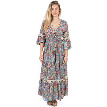 Vêtements Femme Robes longues Isla Bonita By Sigris Longue Robe Midi Multicolore