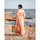 Vêtements Femme Robes longues Isla Bonita By Sigris Longue Robe Midi Orange