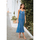 Vêtements Femme Robes longues Isla Bonita By Sigris Longue Robe Midi Bleu