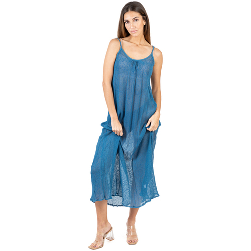 Vêtements Femme Robes longues Isla Bonita By Sigris Voir la sélection homme Bleu