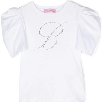 Vêtements Fille T-shirts manches courtes Miss Blumarine IA4134J5003 Blanc