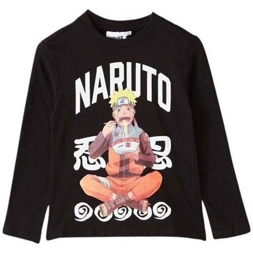 Vêtements Garçon T-shirts manches longues Naruto T-shirt Noir