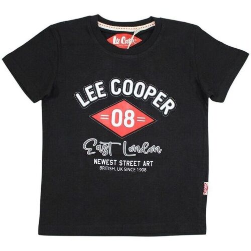 Vêtements Garçon T-shirts manches courtes Lee Cooper T-shirt Noir