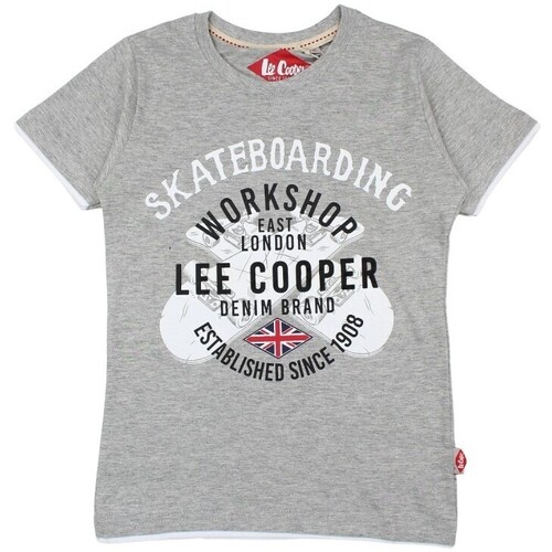 Vêtements Garçon T-shirts manches courtes Lee Cooper T-shirt Gris