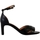 Chaussures Femme Sandales et Nu-pieds Emilie Karston Sandale à Talon Cuir Praline Noir
