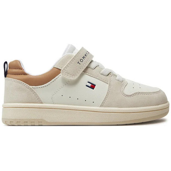 Chaussures Fille Baskets mode Tommy Hilfiger - Sneakers - blanche et beige Blanc