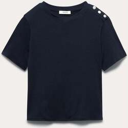 Vêtements Femme Tops / Blouses Promod T-shirt détail boutons-bijoux Bleu