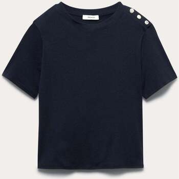 Vêtements Femme Tops / Blouses Promod T-shirt détail boutons-bijoux Bleu