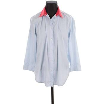Vêtements Femme Débardeurs / T-shirts sans manche Sandro Chemise en coton Bleu