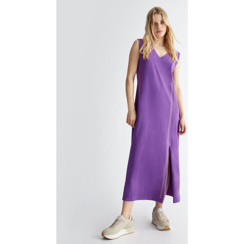 Vêtements Femme Robes Liu Jo Robe longue violette avec clous Violet