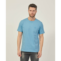 Vêtements Homme T-shirts ecru & Polos BOSS T-shirt homme  en jersey de coton Bleu