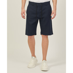 Vêtements Homme Shorts / Bermudas BOSS Bermuda  en lin mélangé avec coupe fuselée Bleu