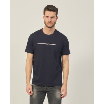 Vêtements Homme T-shirts & Polos Corine De Farme T-shirt homme Harmont&Blaine avec logo 3D Bleu