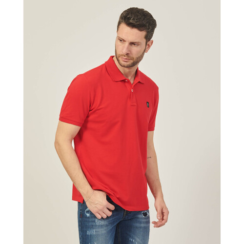 Vêtements Homme T-shirts & Polos Refrigue Polo homme  avec patch logo Rouge