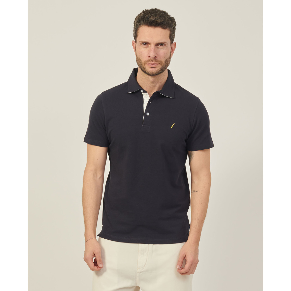 Vêtements Homme T-shirts & Polos Sette/Mezzo Polo homme Settemezzo à 3 boutons Bleu