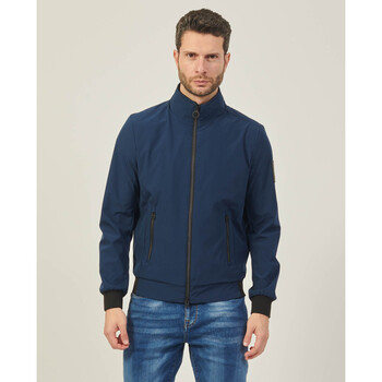 blouson refrigue  veste zippée bleue  sans capuche 