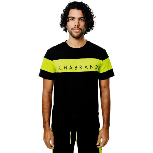 Vêtements Homme Débardeurs / T-shirts sans manche Chabrand Tee shirt homme   noir et jaune  60230105 - XS Noir