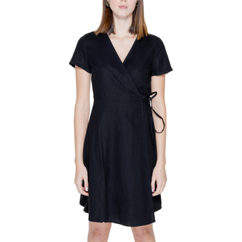 Vêtements Femme Robes courtes Only Onladdiction-Caro S/S Linen Cc 15311019 Noir