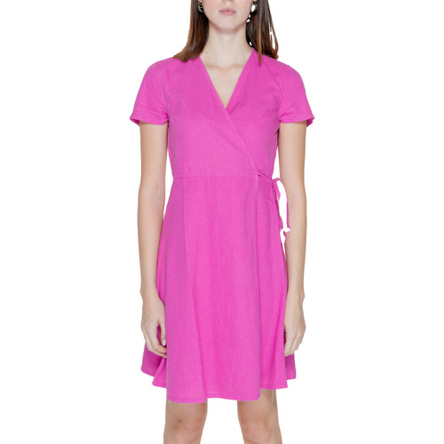 Vêtements Femme Robes courtes Only Onladdiction-Caro S/S Linen Cc 15311019 Rose