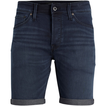 Vêtements Homme Shorts / Bermudas Jack & Jones Short coton mélangé slim Bleu