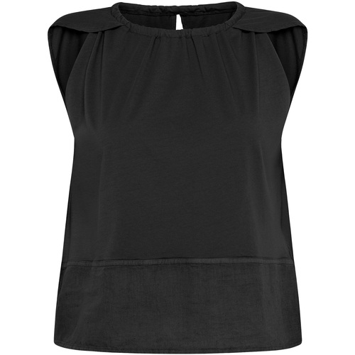 Vêtements Femme T-shirts & Polos Deha Combinde Linen Top Noir