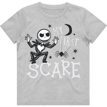 Vêtements Enfant T-shirt Imprimé Placé Nightmare Before Christmas First Scare Gris