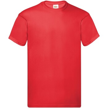 Vêtements Homme T-shirts manches longues Fruit Of The Loom Original Rouge