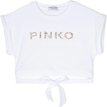 Vêtements Femme Jeans Terry 3/4 & 7/8 Pinko PINKO UP T-SHIRT CROPPED CON STRASS Art. S4PIJGTH030 
