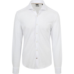 Vêtements Homme Chemises manches longues BOSS Chemise Hal Jersey Blanche Blanc