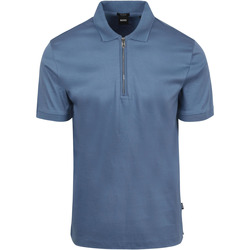 Vêtements Homme T-shirts ecru & Polos BOSS Polo Polston Bleu Bleu