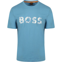 Vêtements Homme T-shirts ecru & Polos BOSS T-shirt Bossocean Bleu Bleu