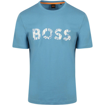 Vêtements Homme T-shirts & Polos BOSS logo-print ombré sweatshirt Bleu