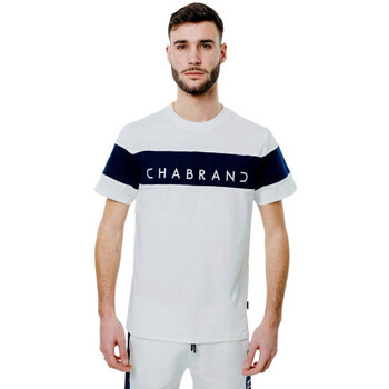 Vêtements Homme Débardeurs / T-shirts sans manche Chabrand Tee shirt homme  blanc et bleu  60230801 - XS Bleu