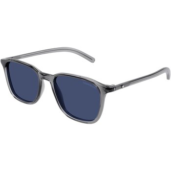 lunettes de soleil montblanc  mb0325s lunettes de soleil, gris/bleu, 53 mm 