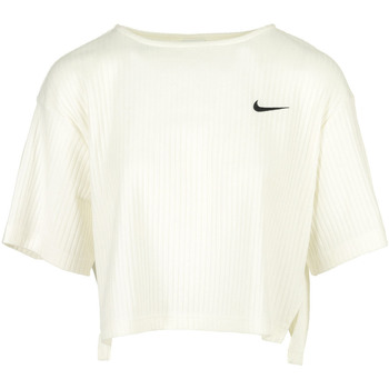 Vêtements Femme T-shirts manches courtes Nike Wms Nsw Rib Jersey Top Blanc