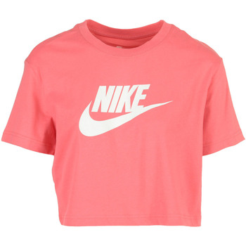 Vêtements Femme T-shirts manches courtes Nike W Nsw Tee Essential Crp Icn Ftr Rose