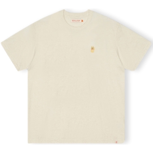 Vêtements Homme T-shirts & Polos Revolution T-Shirt Loose 1366 LUC - Offwhite/Mel Blanc