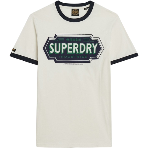 Vêtements Homme T-shirts manches courtes Superdry Ringer Workwear Graphic Blanc