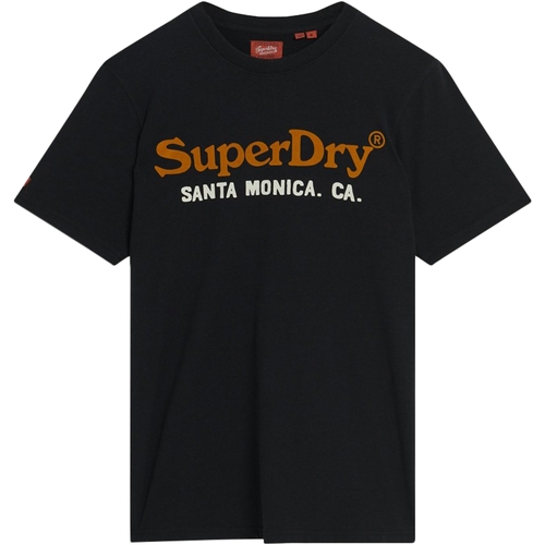 Vêtements Homme T-shirts manches courtes Superdry Venue Duo Logo Noir