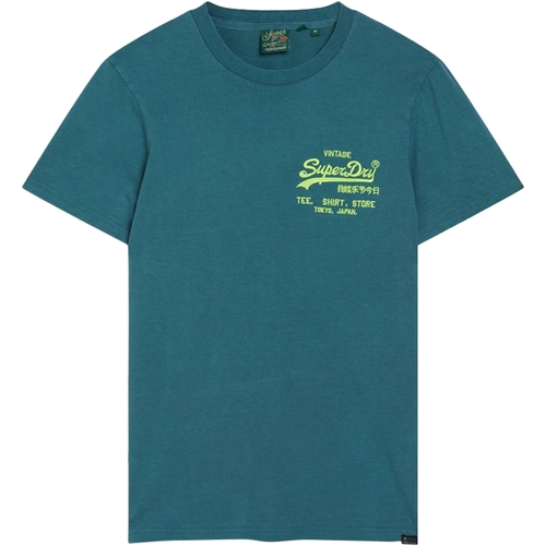 Vêtements Homme T-shirts manches courtes Superdry Neon VL T Bleu